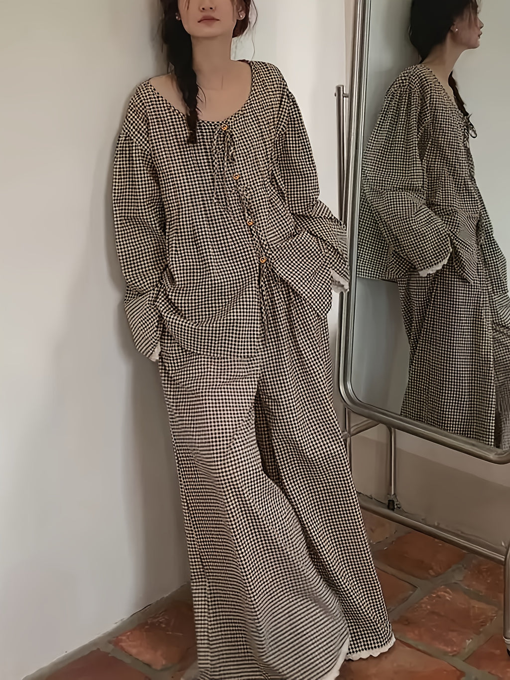 Sweet Plaid Pajama Set