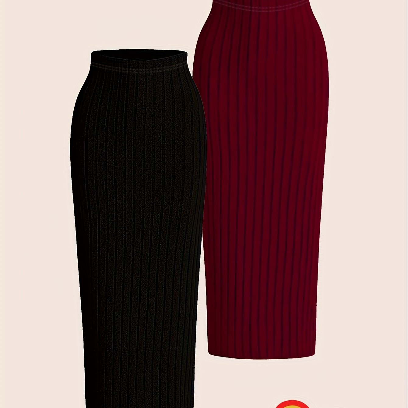 High-Waisted Stretch Pencil Skirt Set