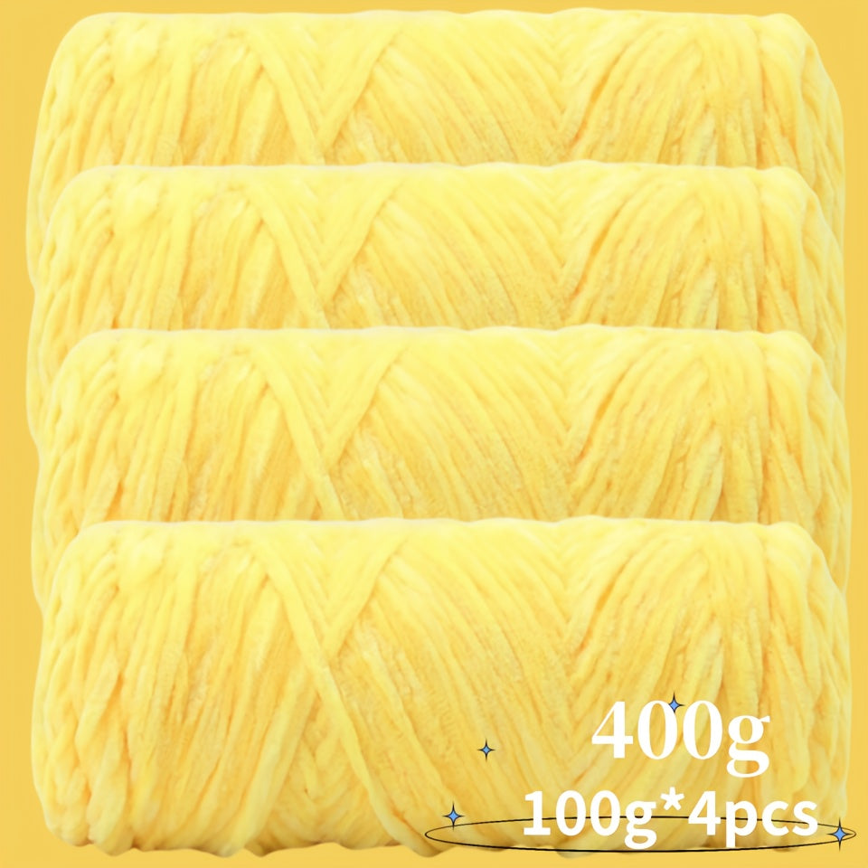 {4pcs} 400g/14.1oz Ultra Soft Fleece Yarn