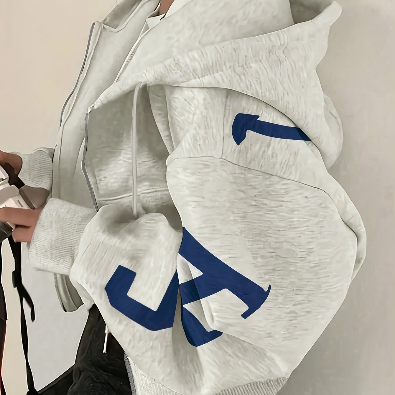 Oversized Letter Graphic Hoodie