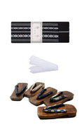 Men obi belt and geta sandals set