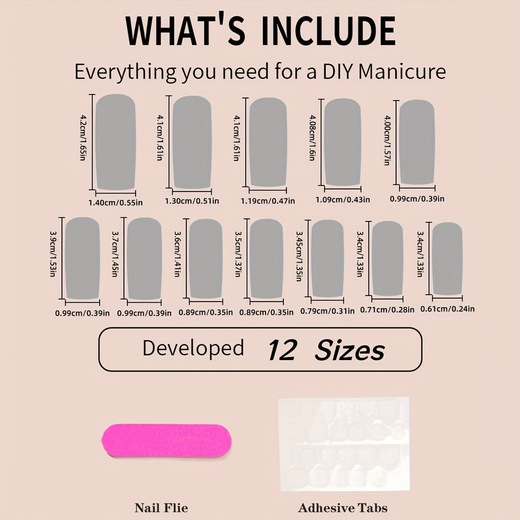 {24pcs} Super Long Press-on Nail Pieces