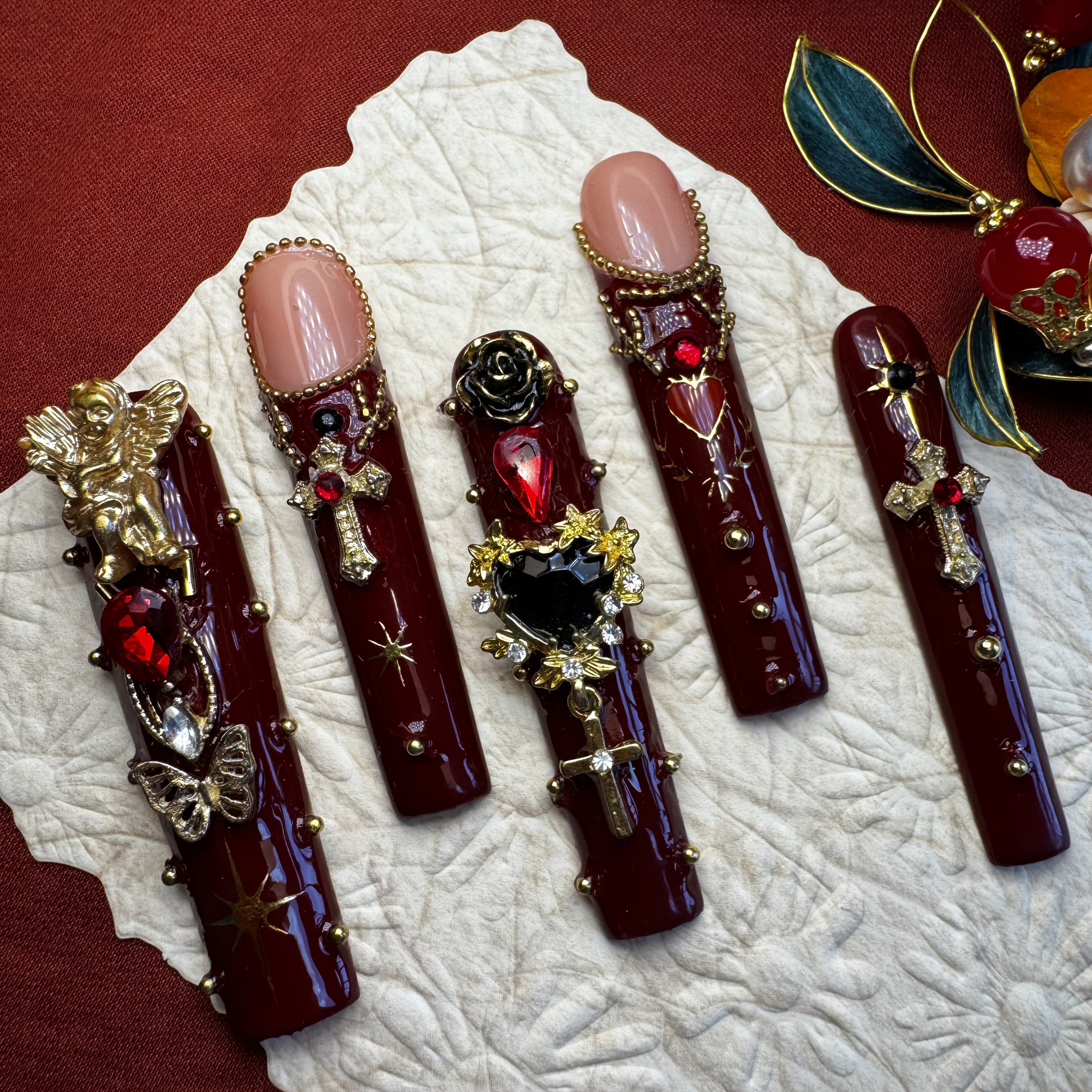 {10pcs} Gothic Press On Nails Set