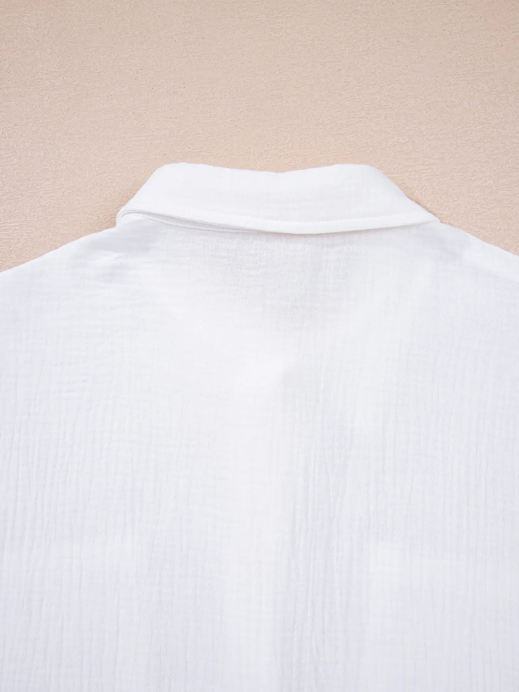 Lace Sleeve Button Down Shirt