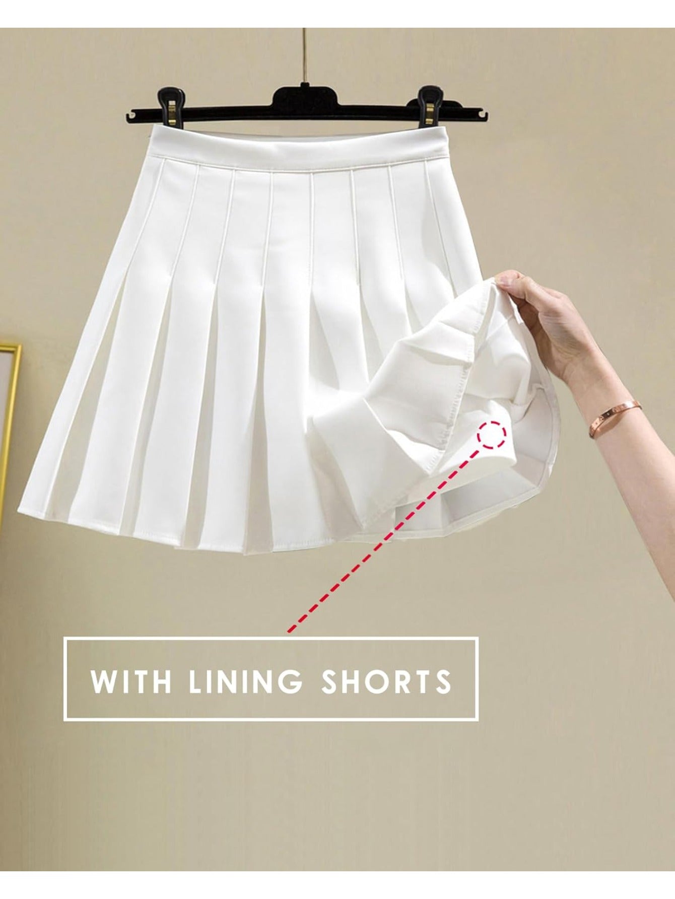 High-Waisted Pleated Tennis Skirt