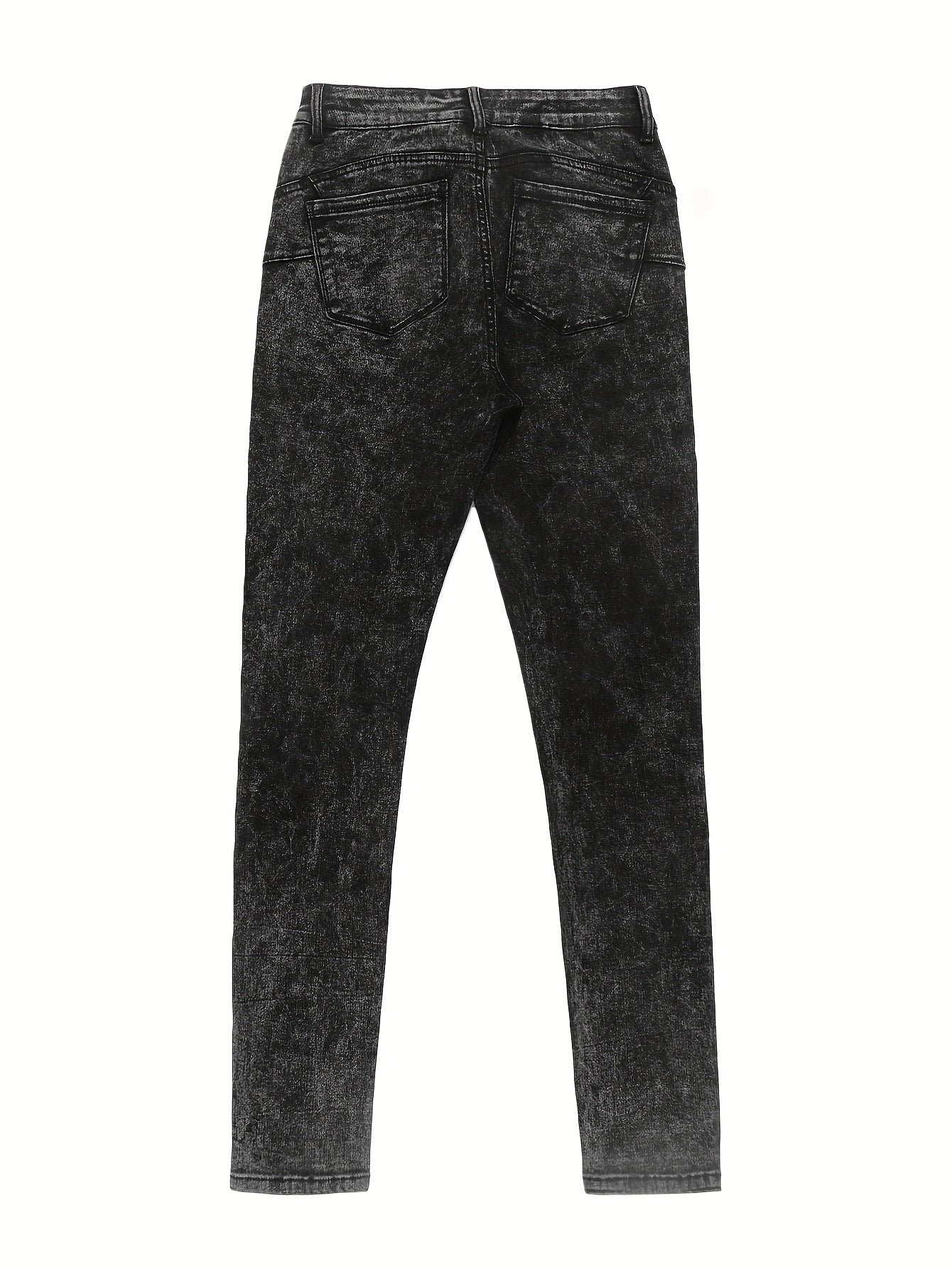 Women'S Black Skinny Ankle Pants - Stretchy Mid-Rise Trousers with Zipper Closure, Lightweight All-Season Leggings for Casual & Formal Outfits, Comfortable Base Layer Pants for Jeans, Dresses, Casual Attire - Non-See-Through