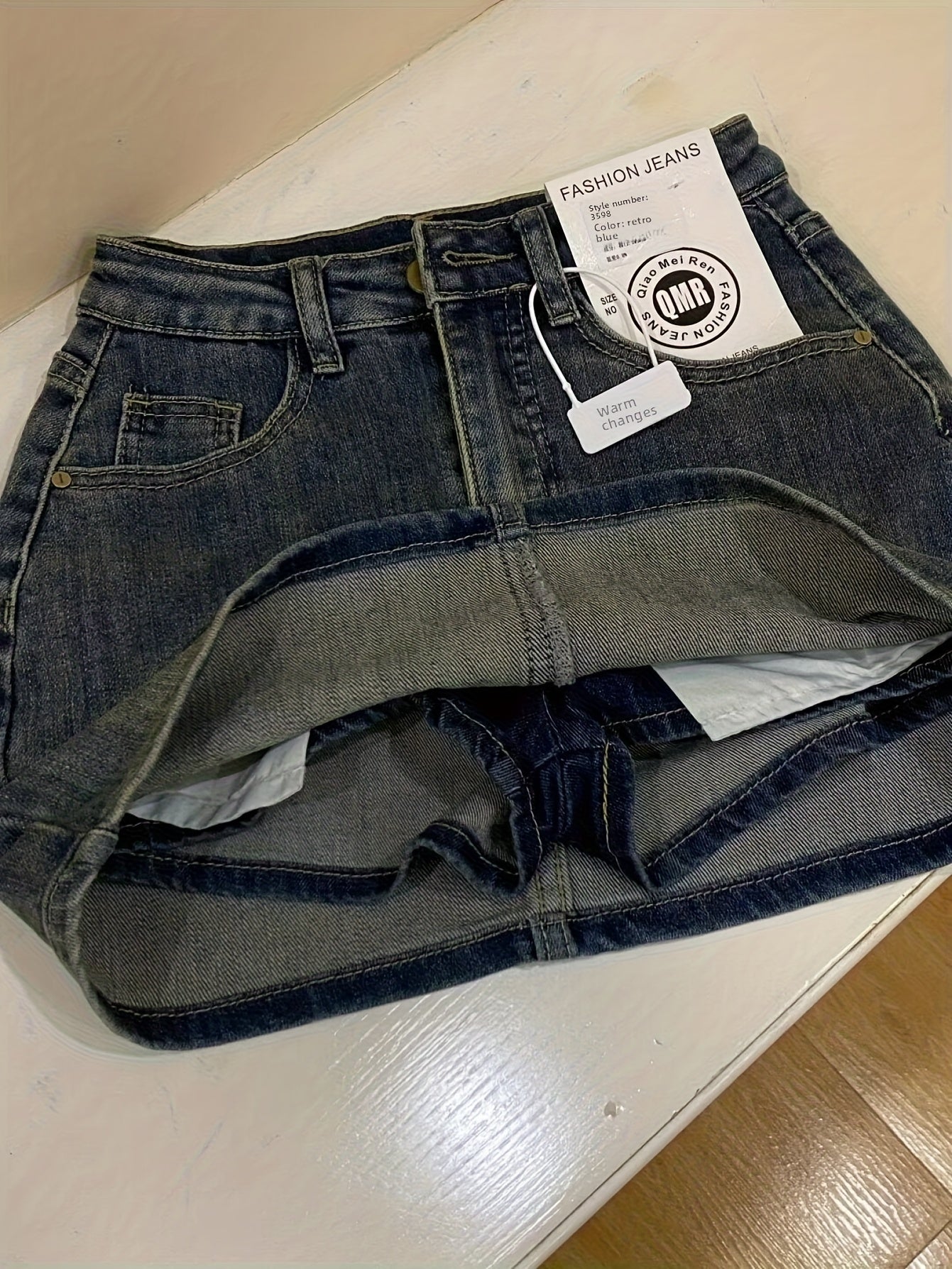 Vintage High-Waisted Denim Skirt