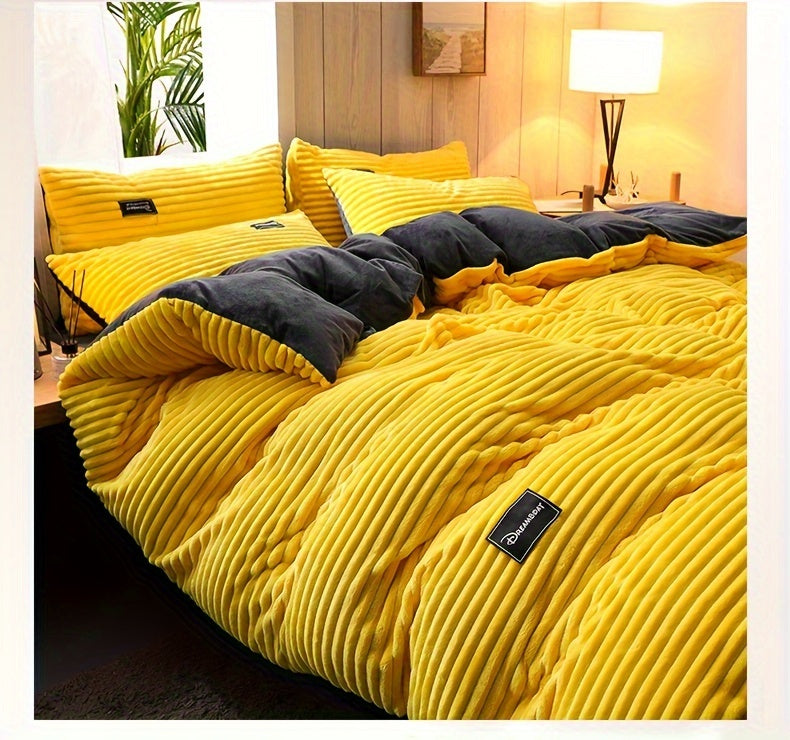 {4 Pieces} Deluxe Puffy Duvet Cover Set