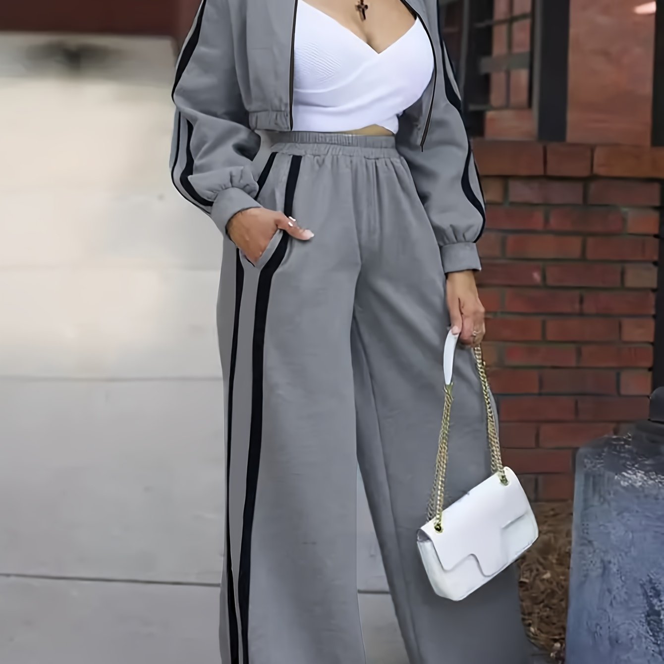 Striped Long Sleeve Top & Pants Set