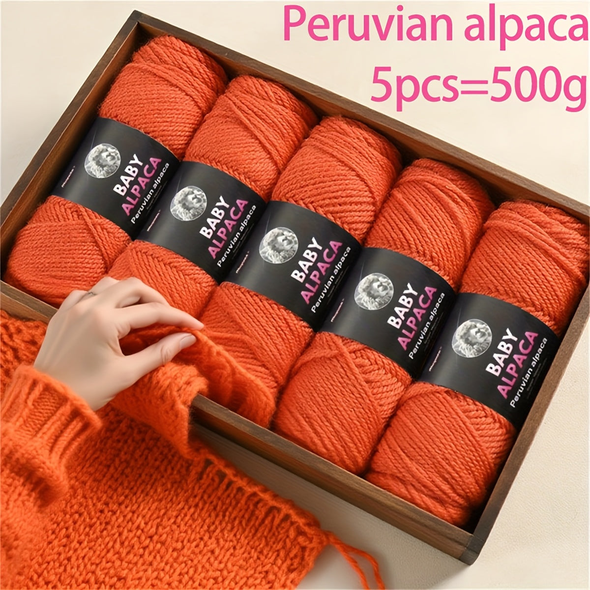 500g (5 Balls) Luxury Alpaca Wool Yarn