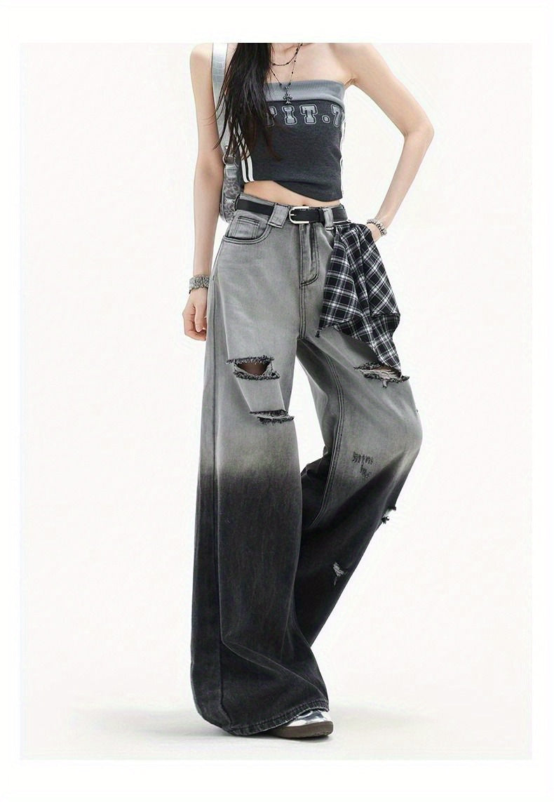 High-Waisted Wide-Leg Jeans