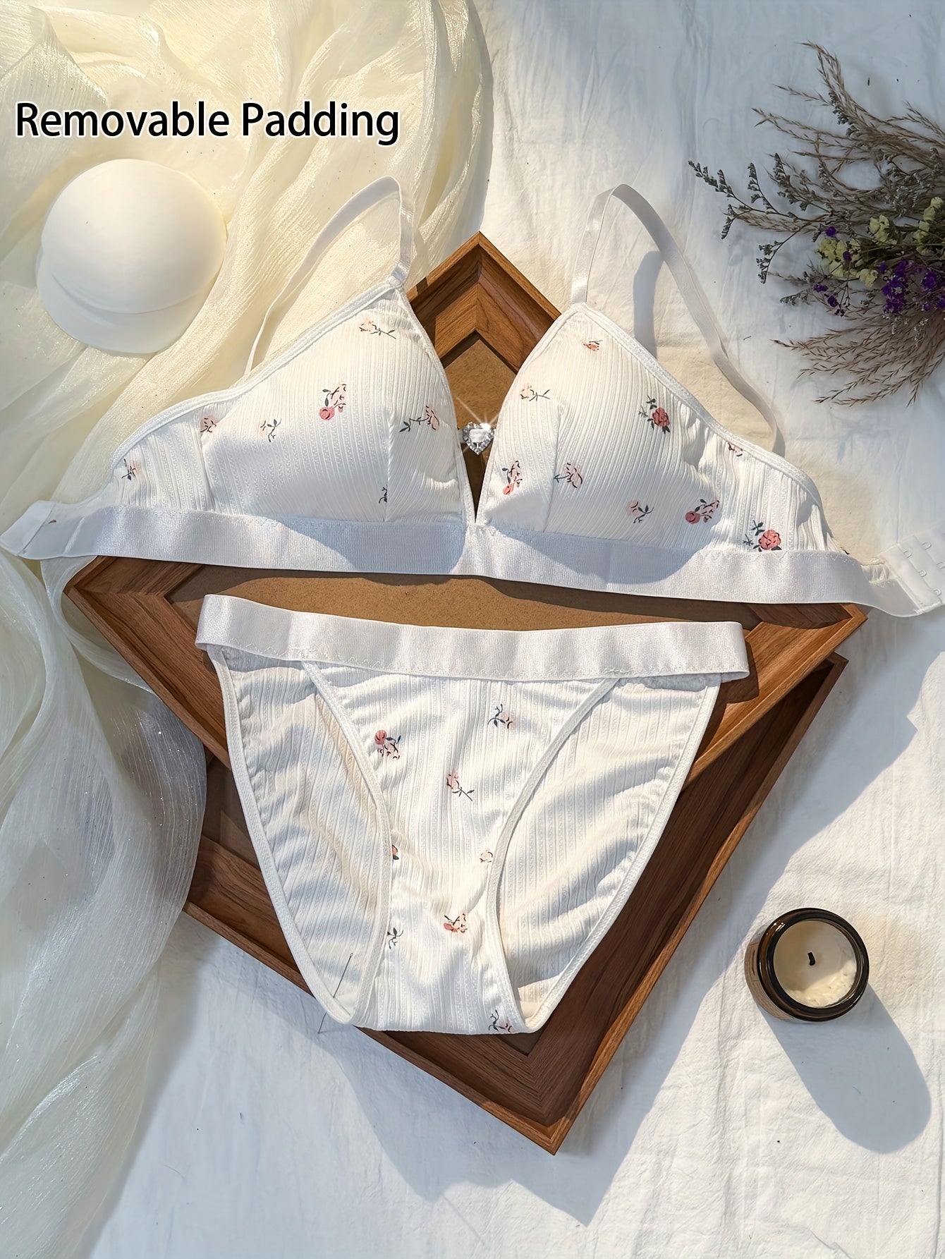 Floral Print Lingerie Set