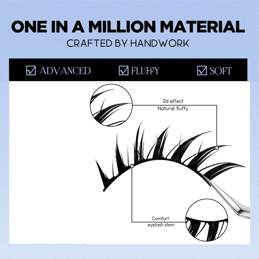 6 Pairs Cartoon Eyelashes