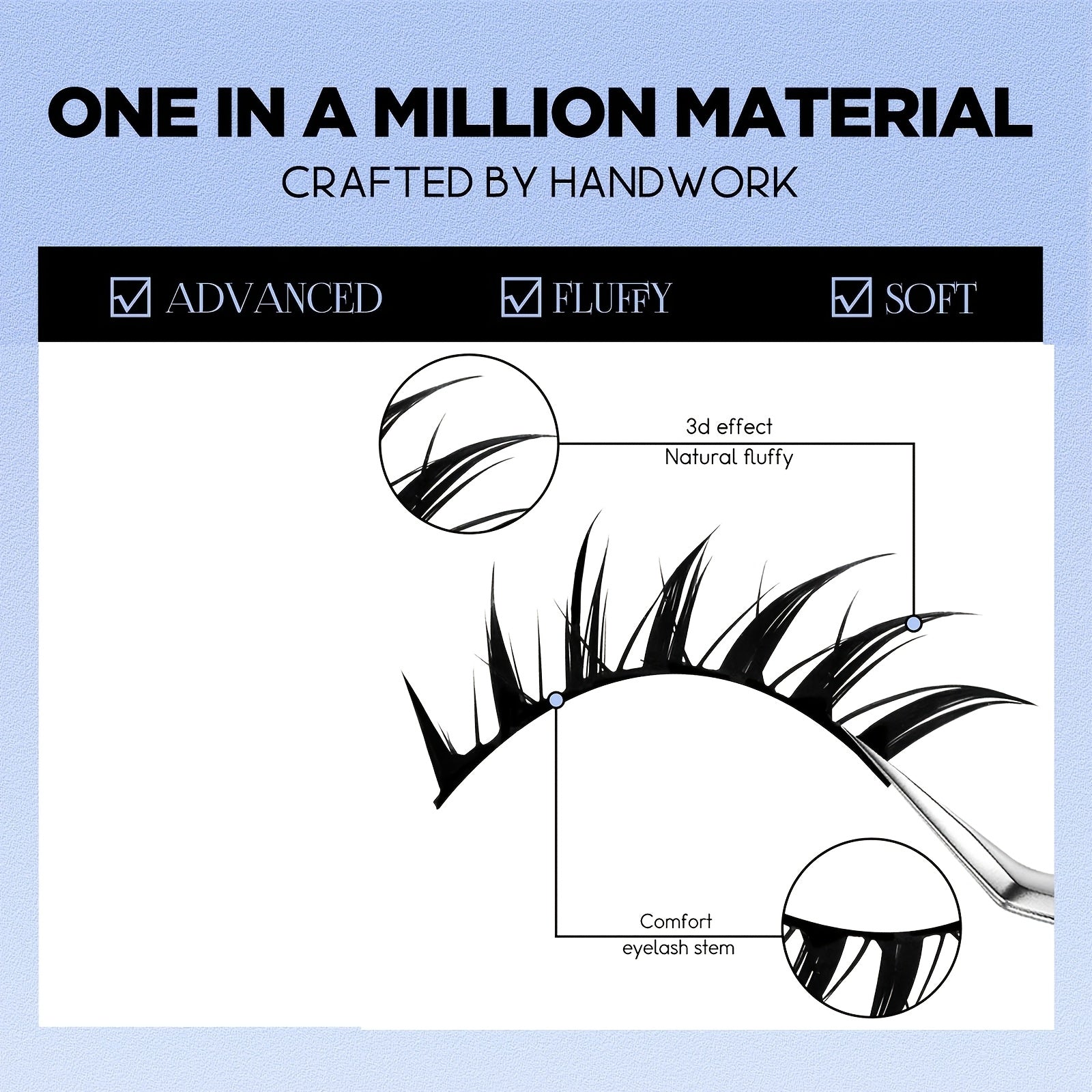 6 Pairs Cartoon Eyelashes