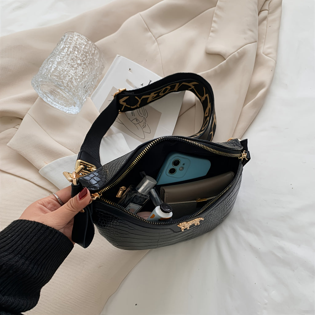 Crocodile Embossed Waist Bag