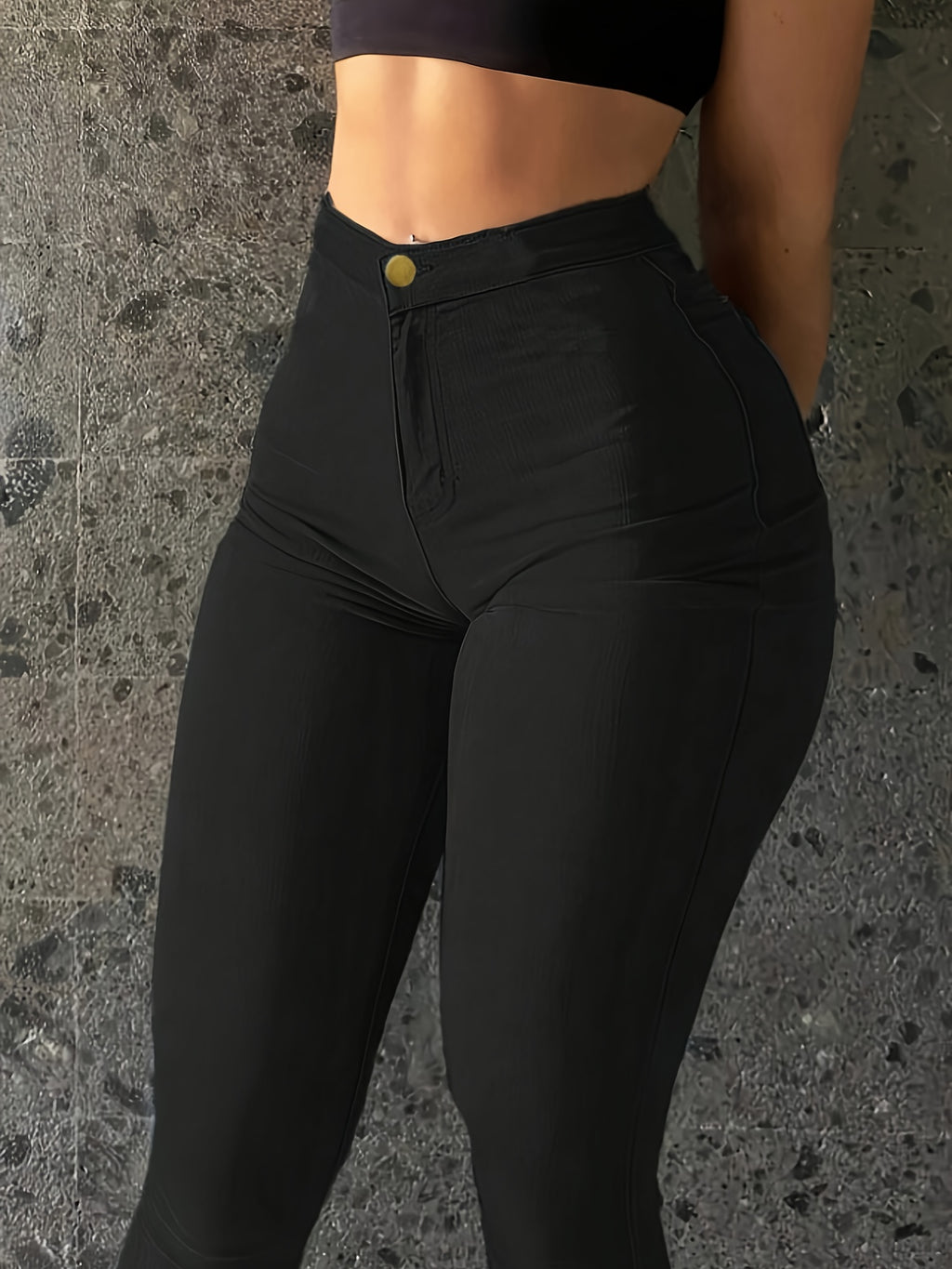 Slim-Fit Jeans with Stretch Imitation Denim Fabric