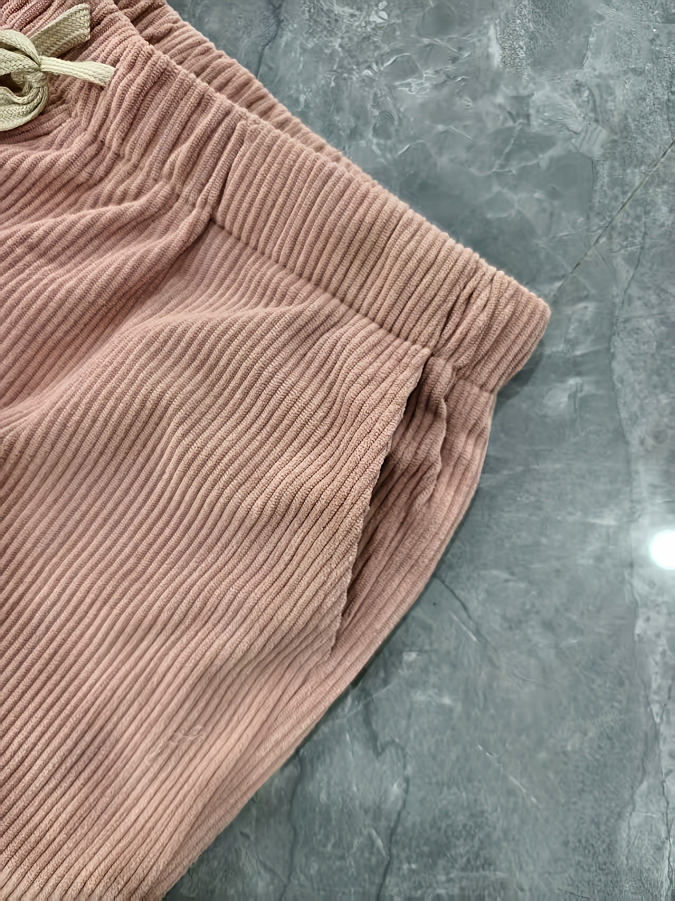 Elegant Pink Corduroy Pants