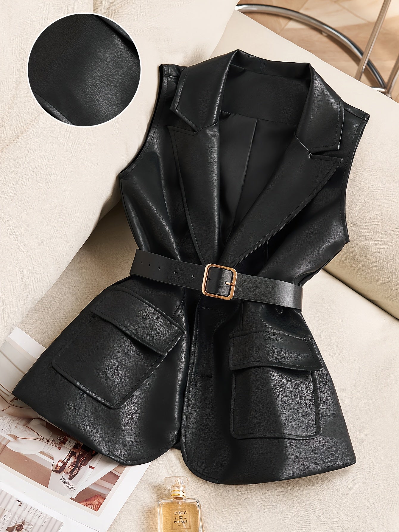 Stylish Waist-Cinched Vest