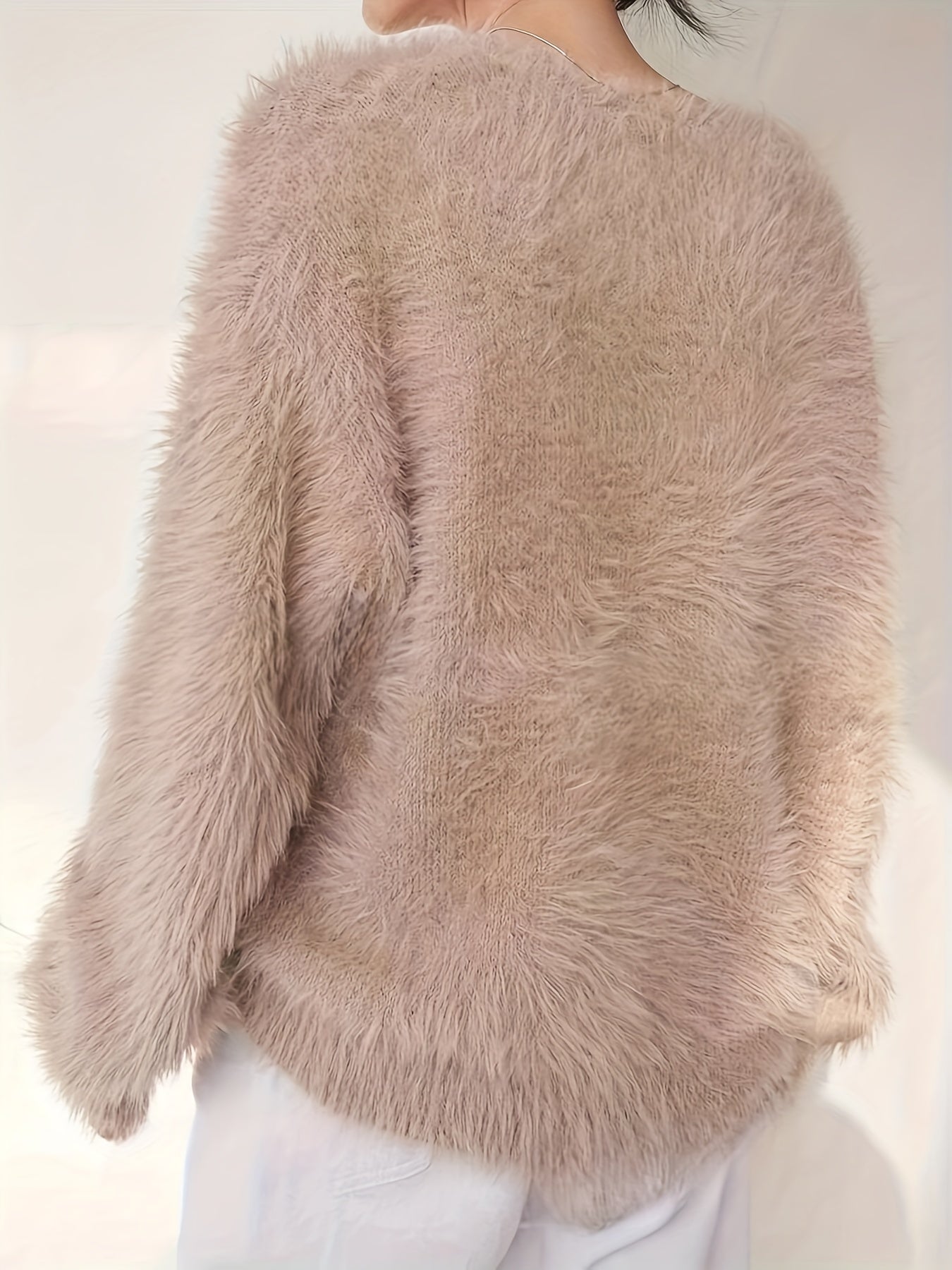Faux Fur Mink-like Pullover Sweater