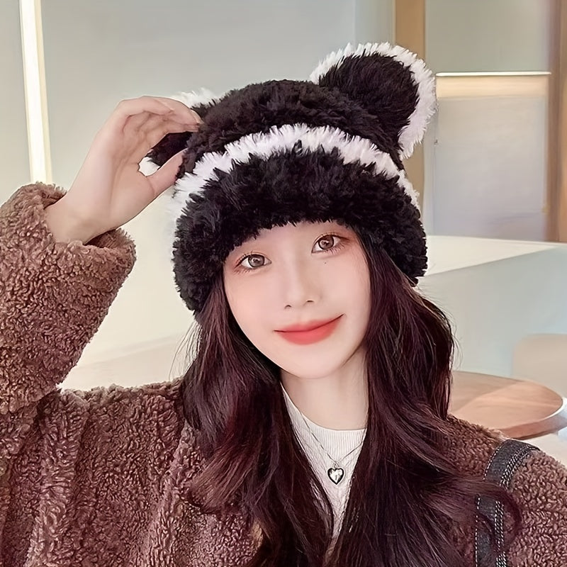 Bear Ear Shaped Knitted Hat