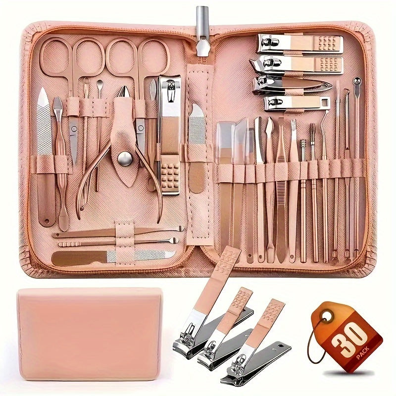 30pcs/set Nail Clippers Manicure Tool Set