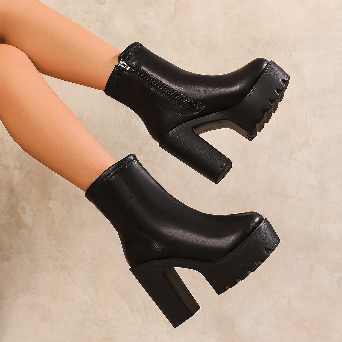 Platform Boots with 4.33inch Thick Platform & 4.33inch Stiletto Heel