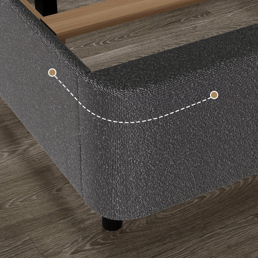 Upholstered Bed Frame with Headboard