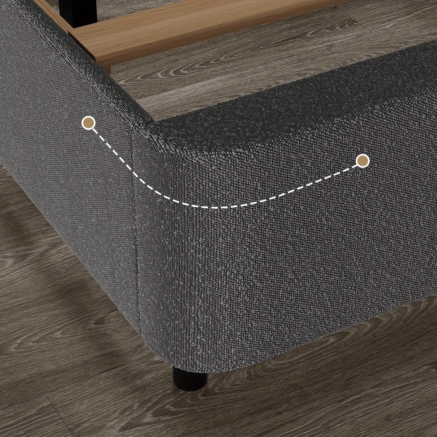 Upholstered Bed Frame with Headboard