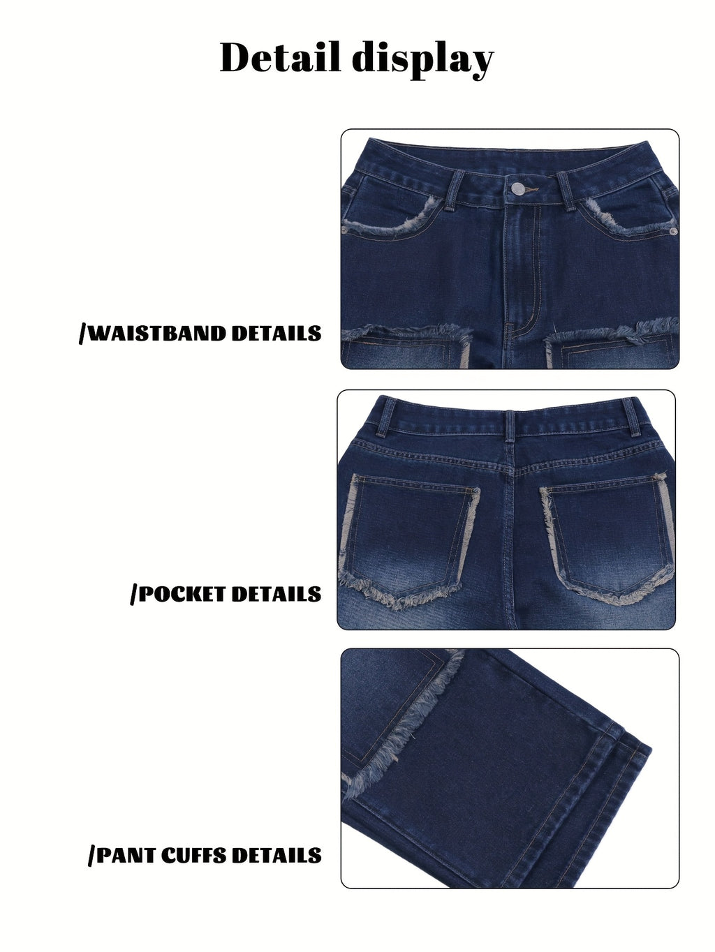 Low-Rise Straight-Leg Jeans with Fur-Like Patchwork Hem