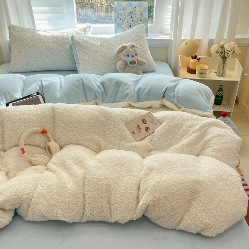 {3/4pcs} Lambskin Milk Velvet Set