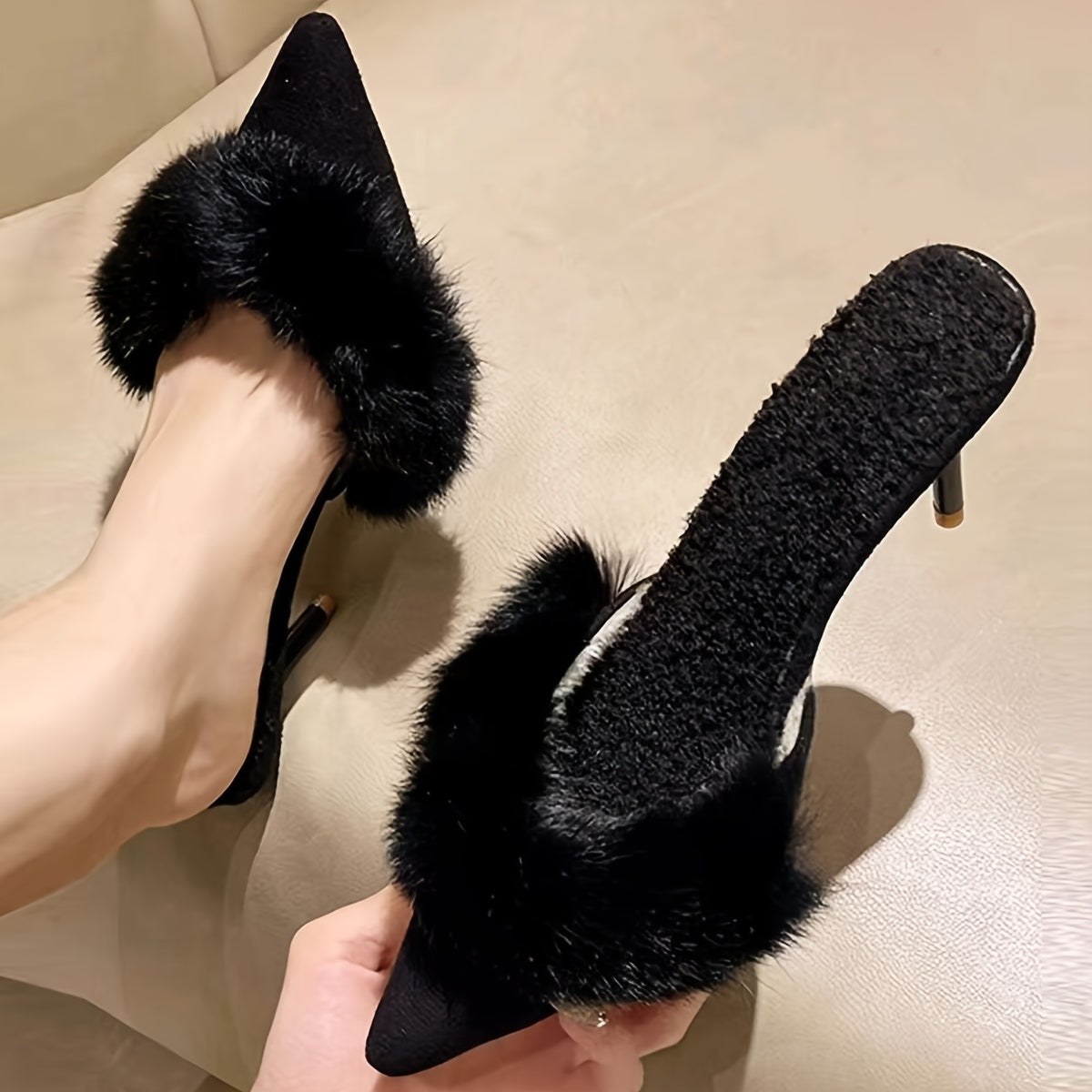 High-Heel Slippers