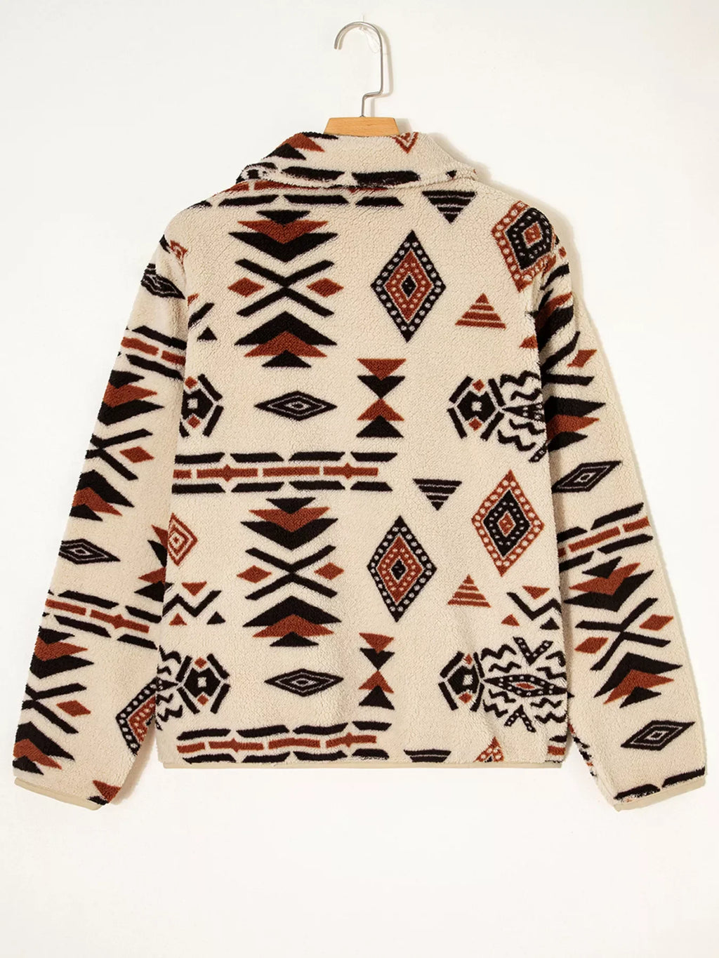 Western Aztec Half Zip Plush Sweatshirt