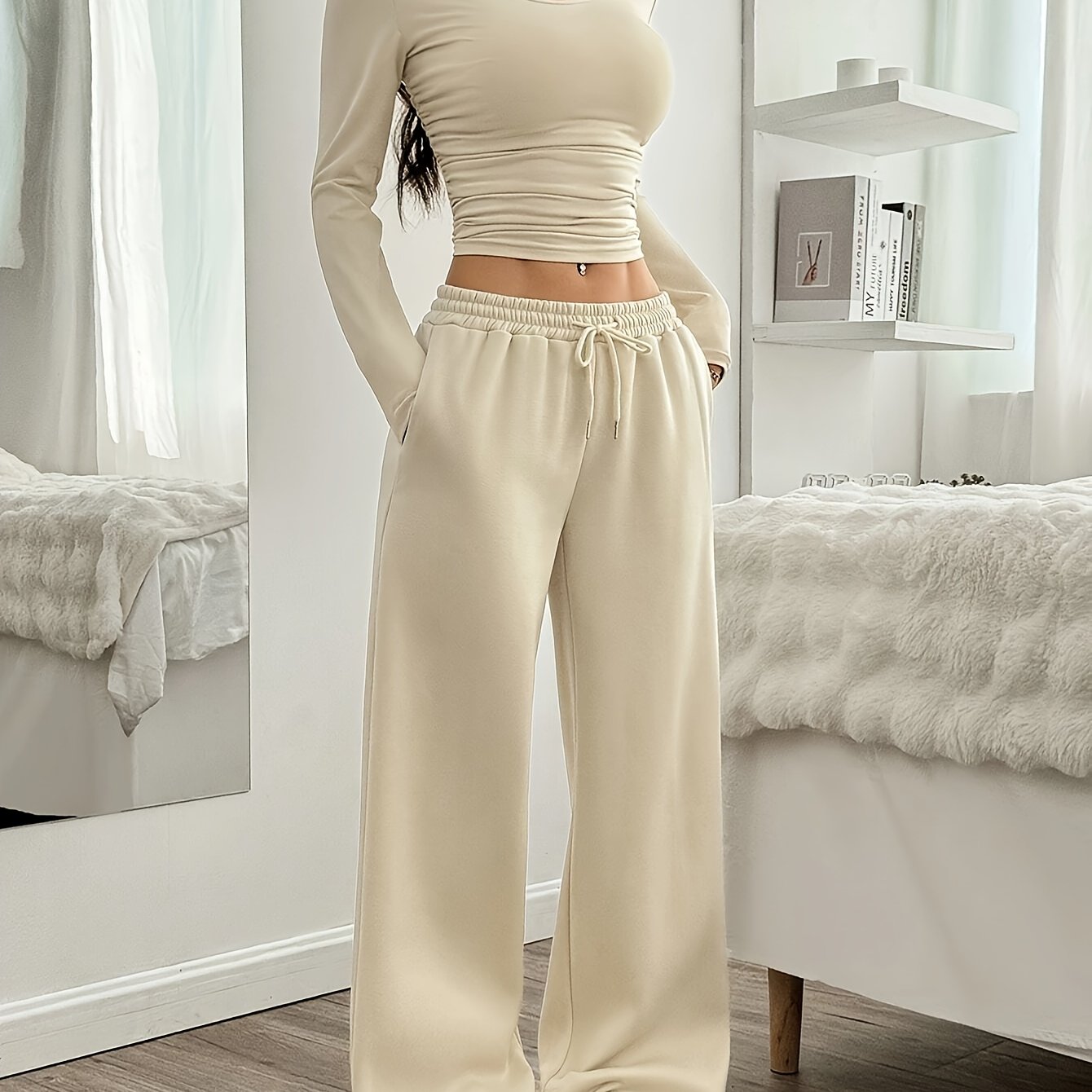 Women's Casual Long Sleeve Pants Set