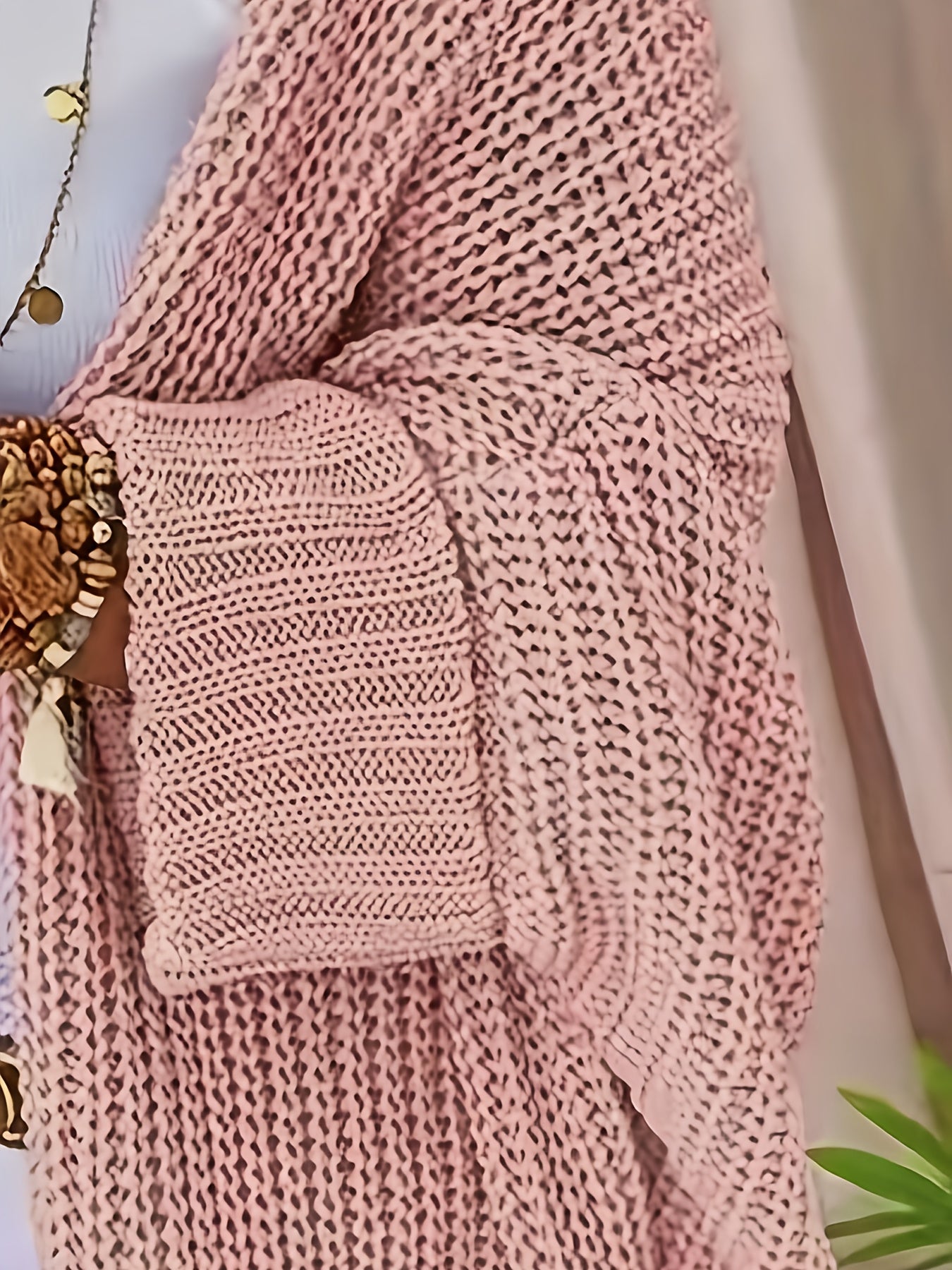 V-Neck Batwing Sleeve Cardigan