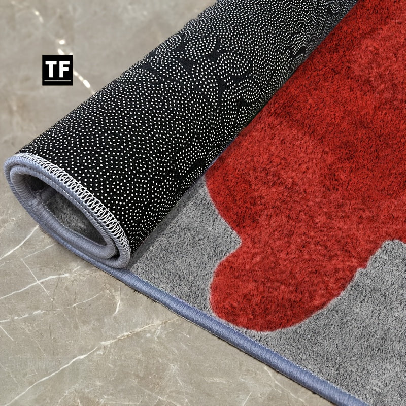 Red Heart-Shaped Area Mat