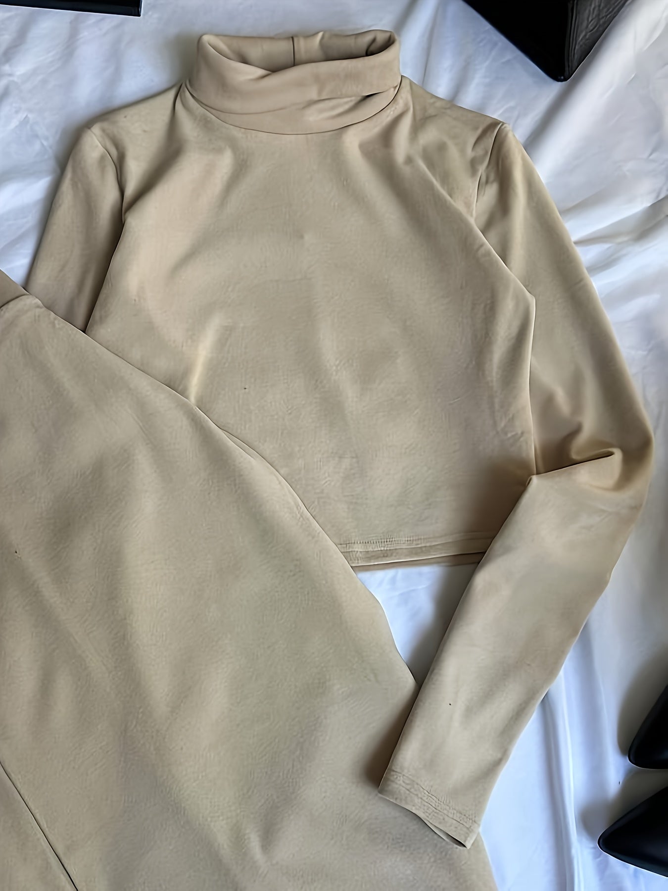 Long Sleeve Top Two-Piece Set with Skirt