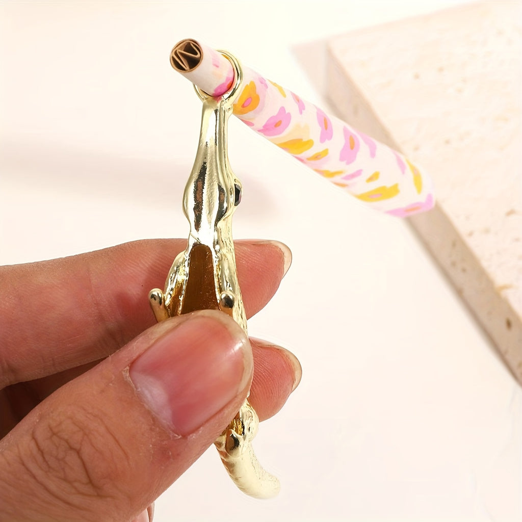 Light Golden Metal Crocodile Joint Holder