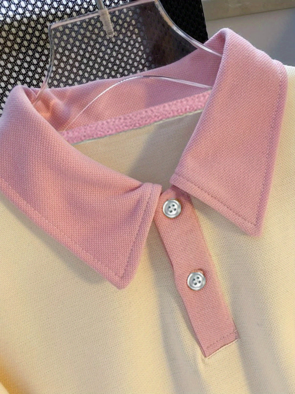 Pink Bow Embroidered Polo Shirt