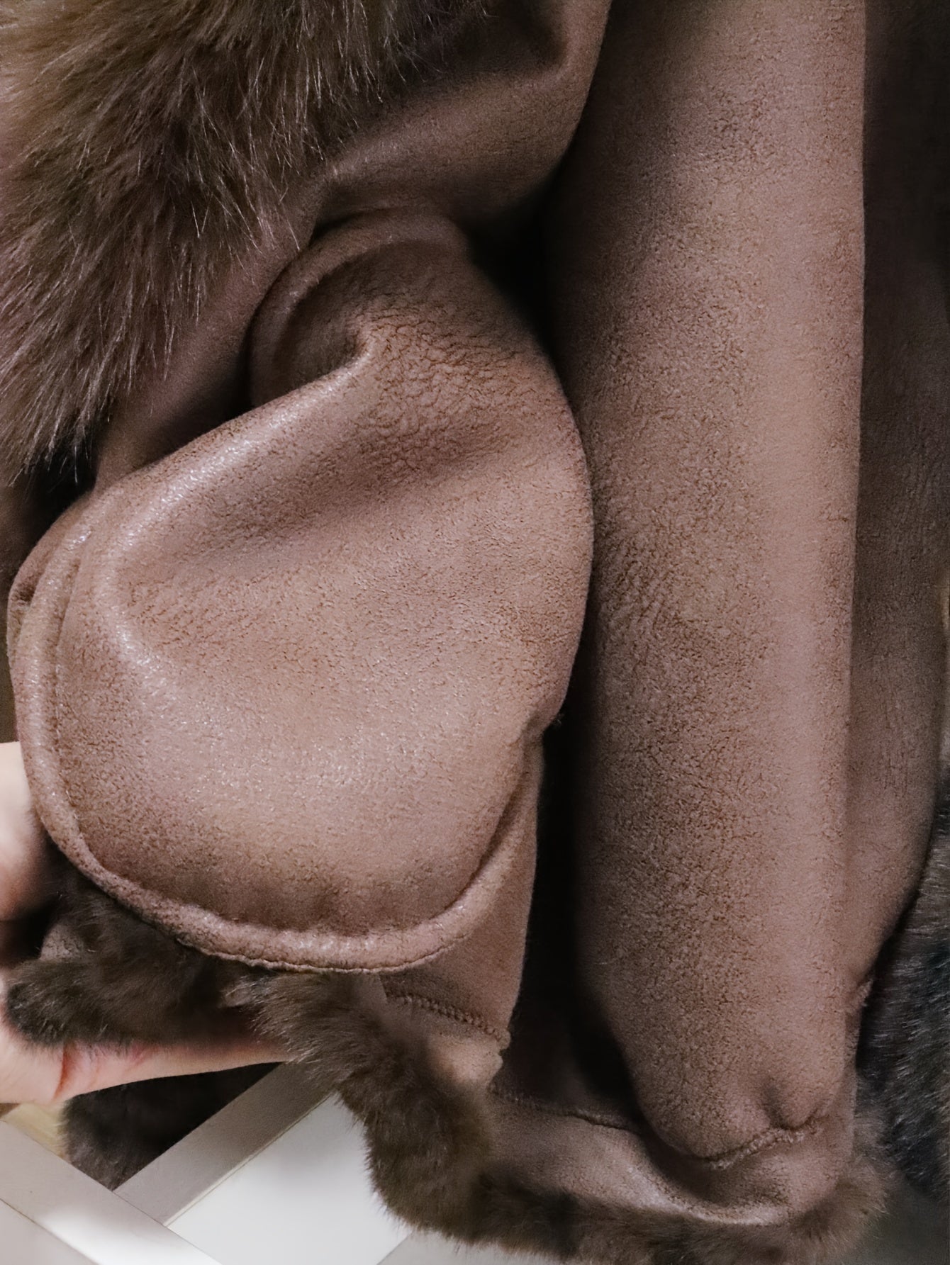 Leopard Print Faux Fur Collar Jacket