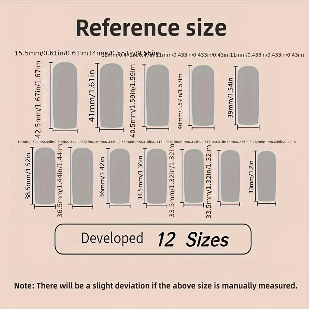 {24pcs} Extra-Long Coffin French & Ombre & Floral Pattern 3D Butterfly Rhinestone Full Cover Glossy Fake Nails