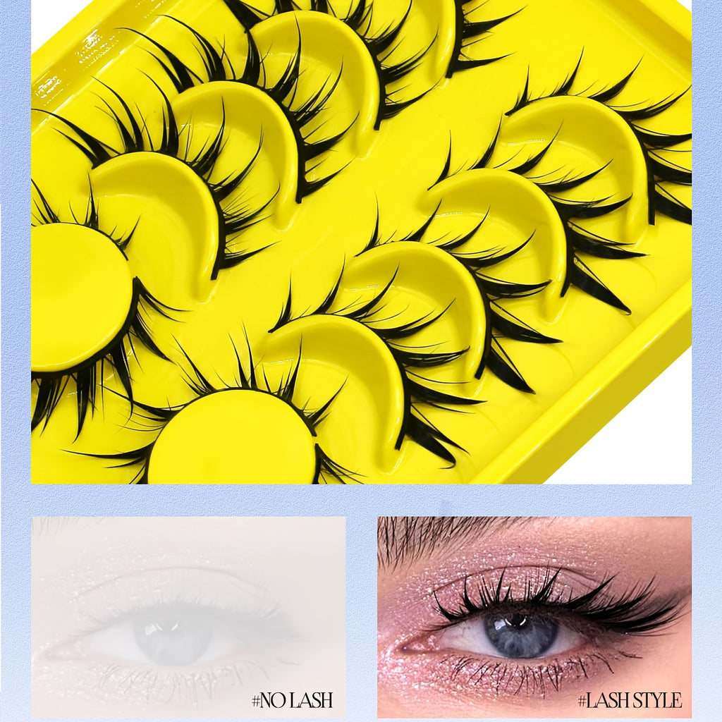 6 Pairs Cartoon Eyelashes