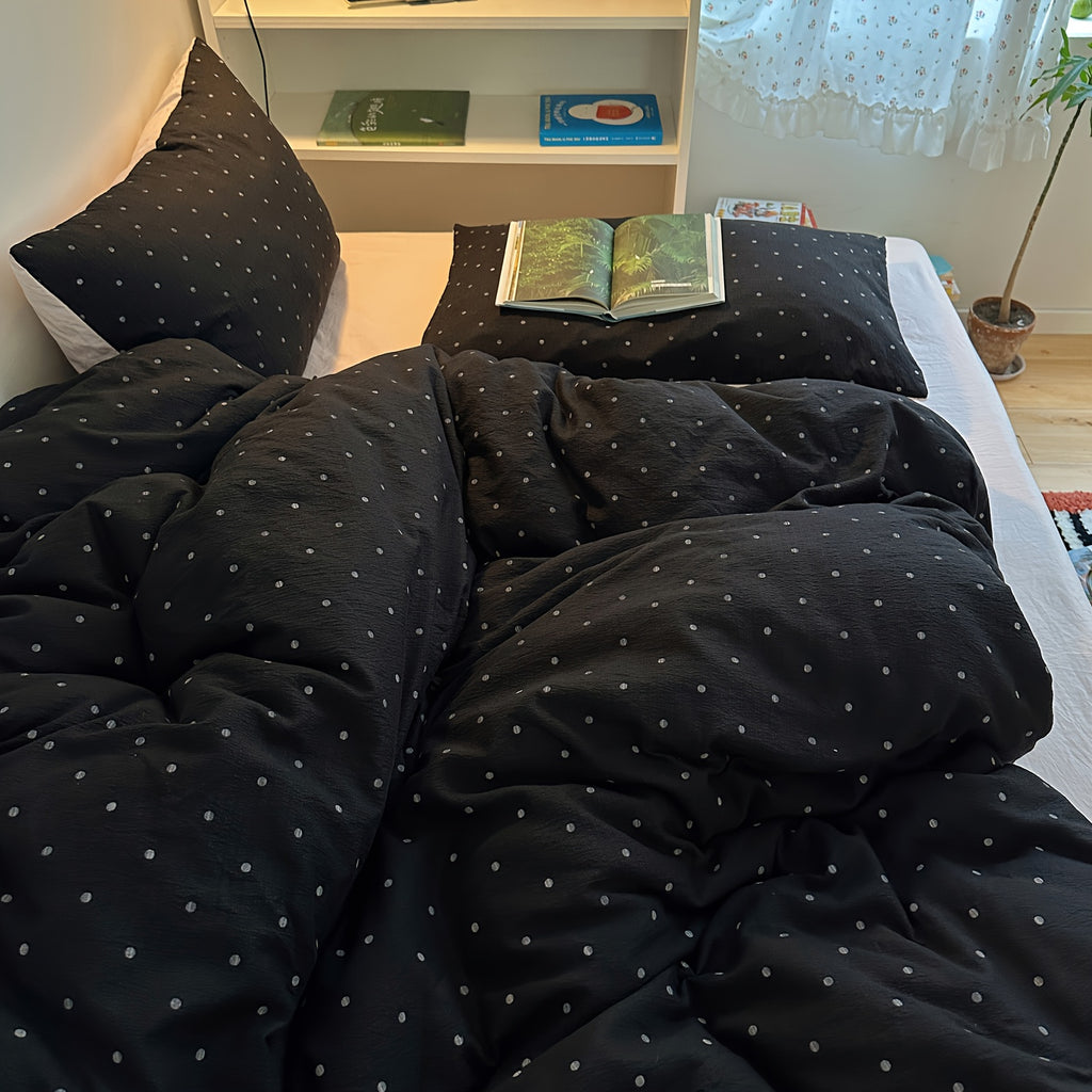 {4pcs} Polka Dot Soft Bedding Set