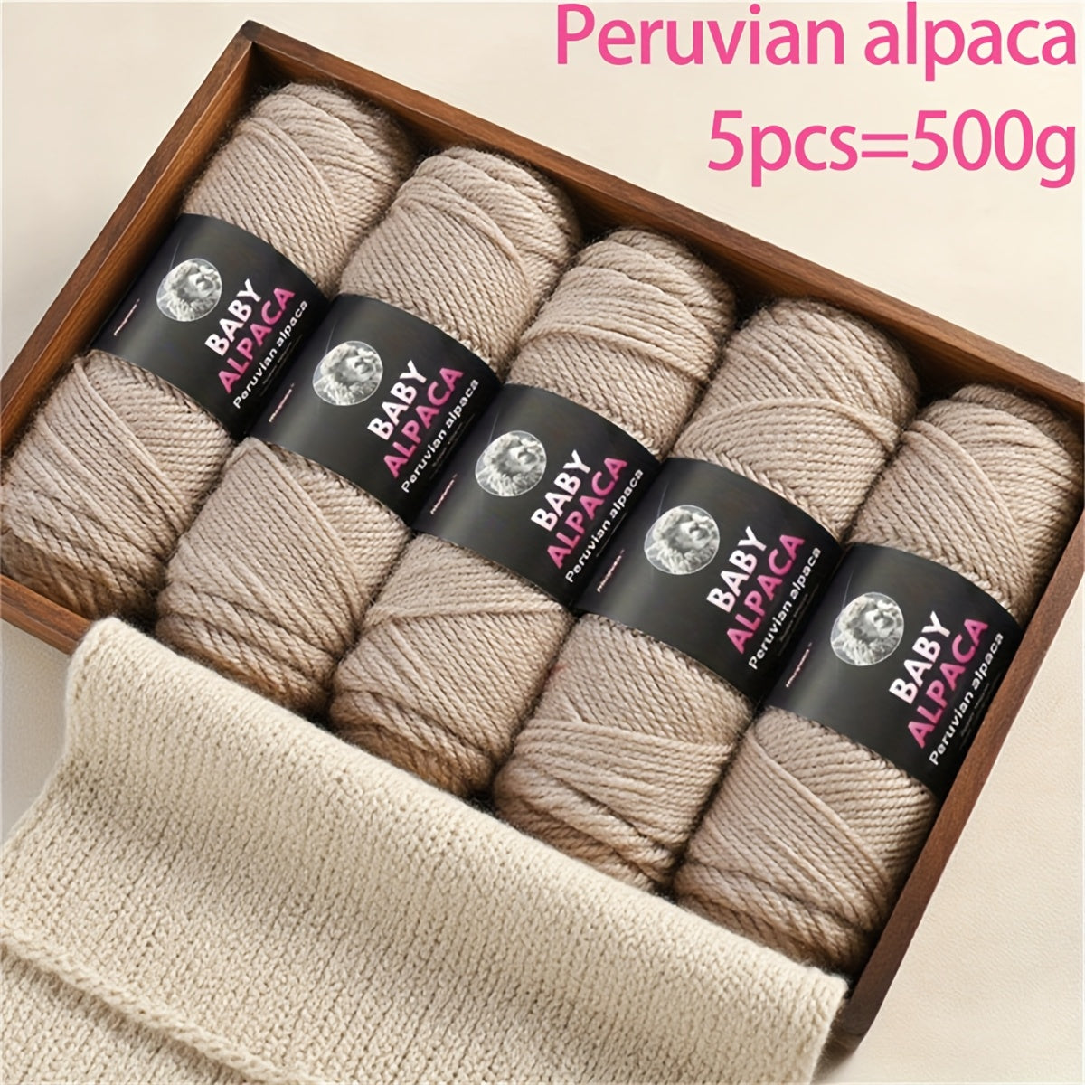 500g (5 Balls) Luxury Alpaca Wool Yarn
