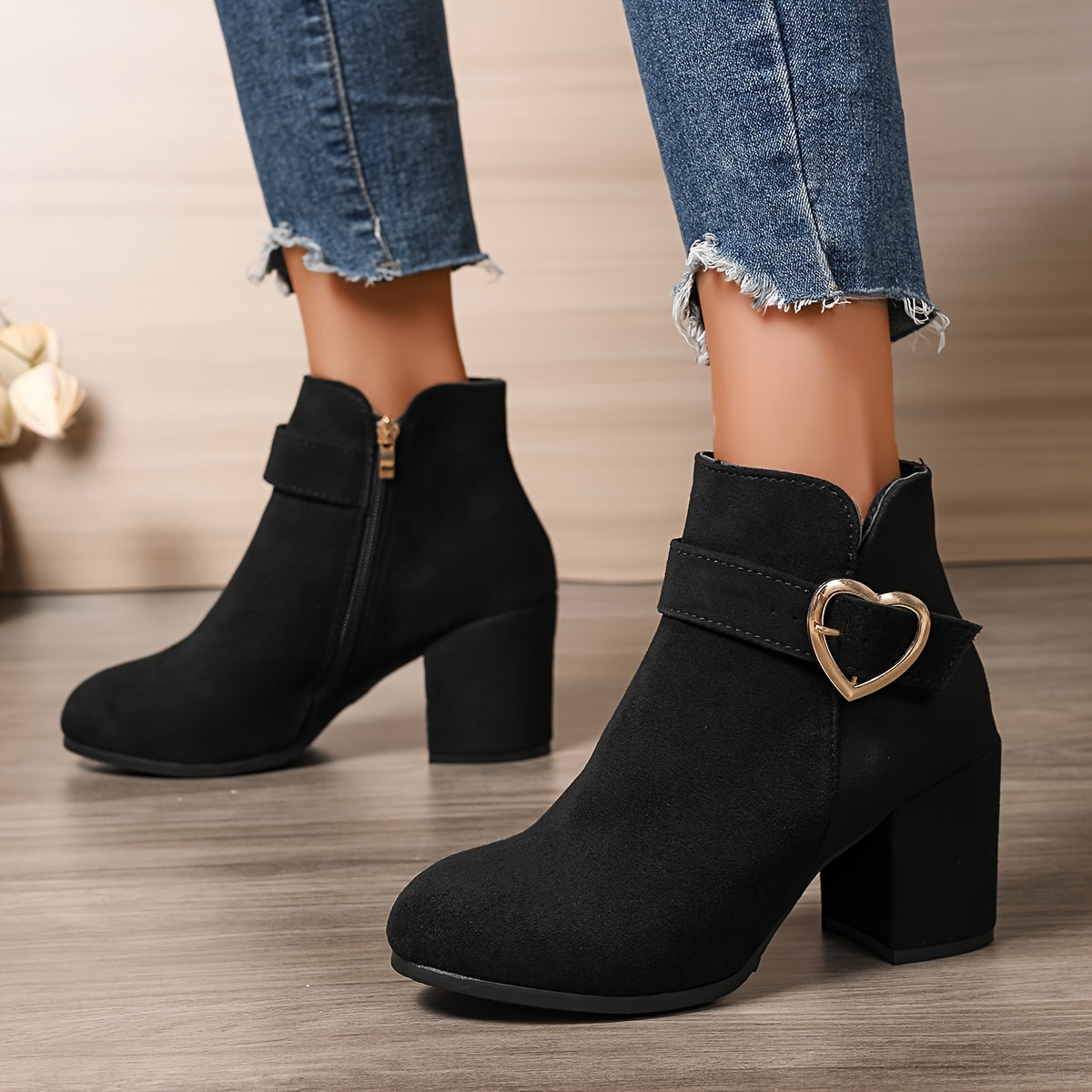 Chunky Heel Ankle Boots