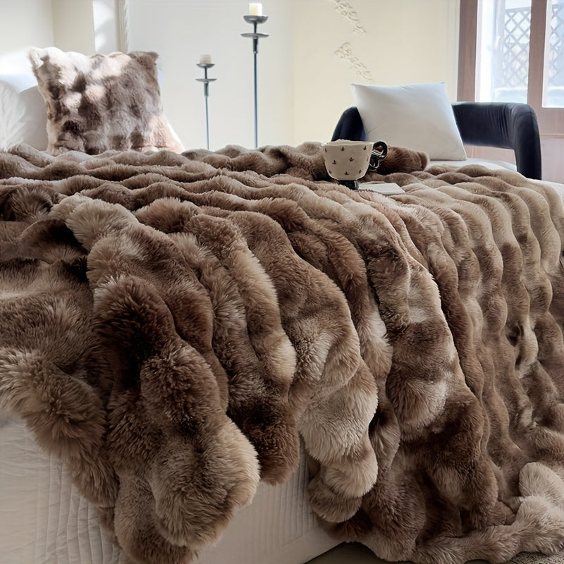 Faux Rabbit Fur Blanket