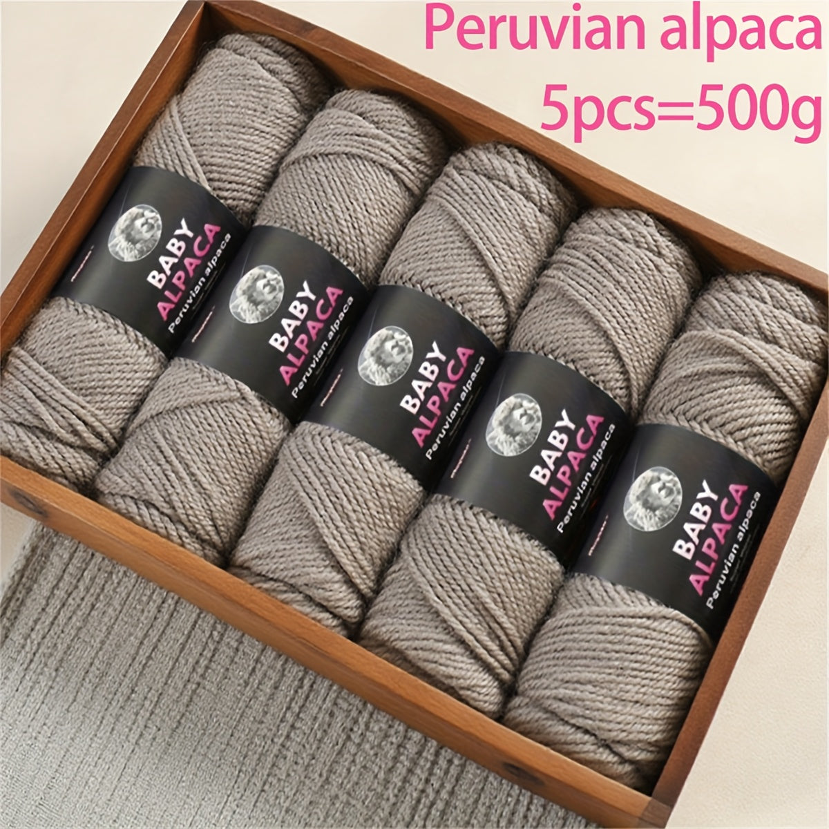 500g (5 Balls) Luxury Alpaca Wool Yarn