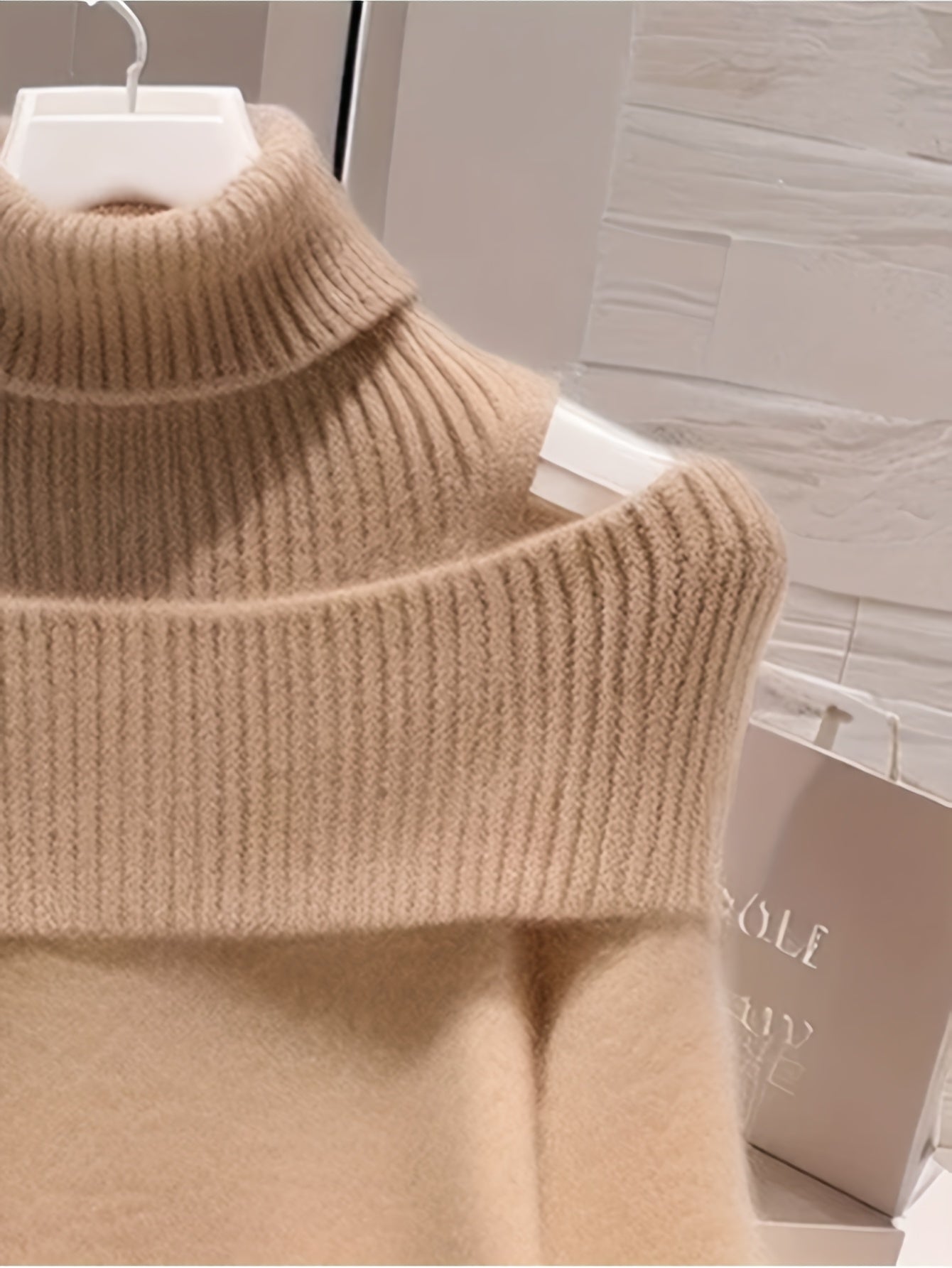 High-Neck Turtleneck Sweater