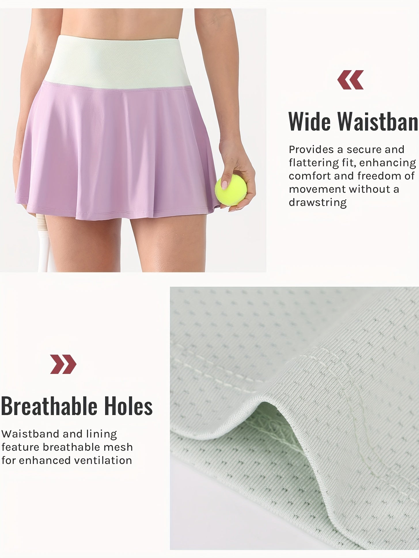 High-Waisted Athletic Skorts with 4 Pockets