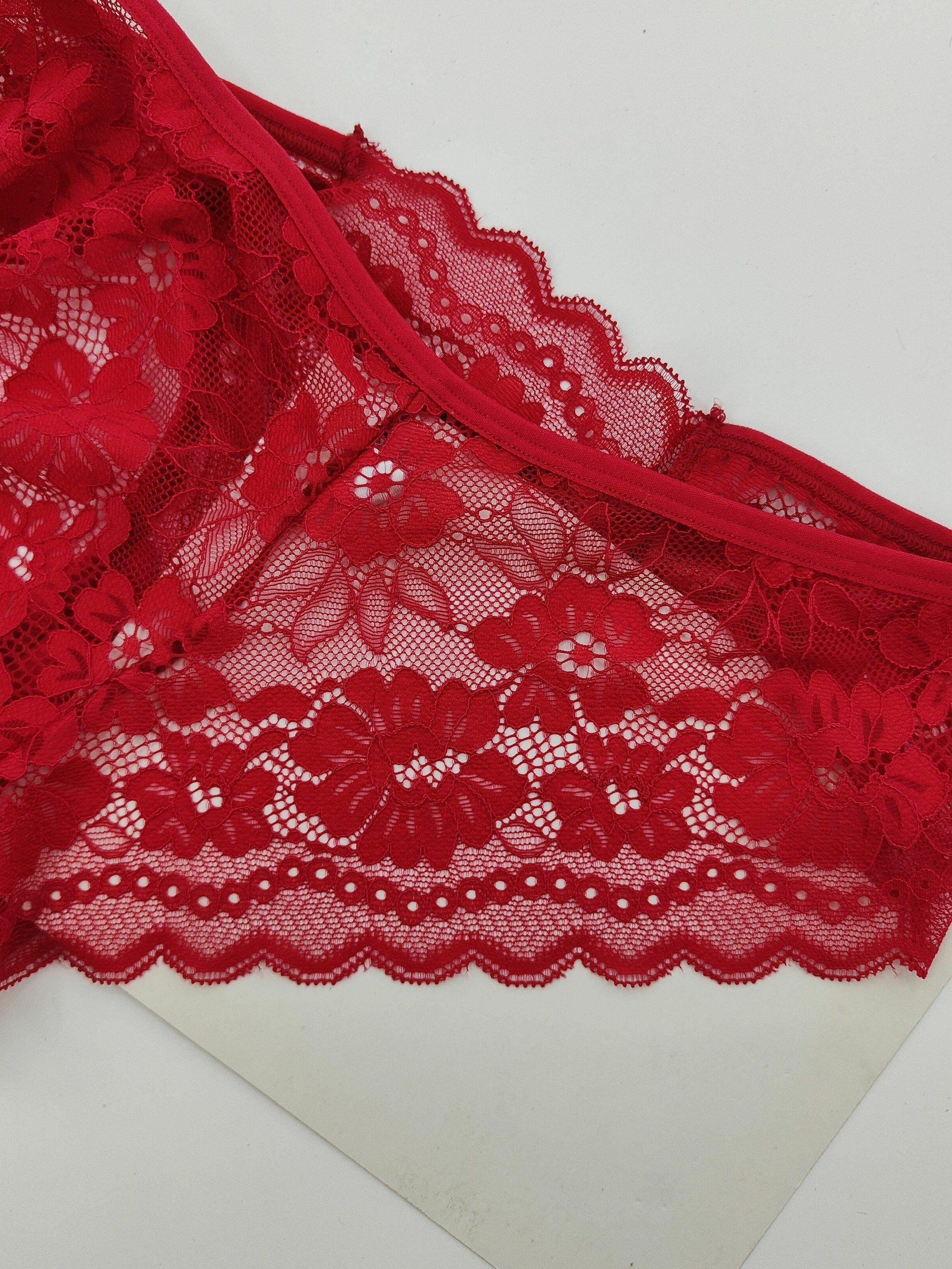 Sheer Jacquard Lace Bikini Panties