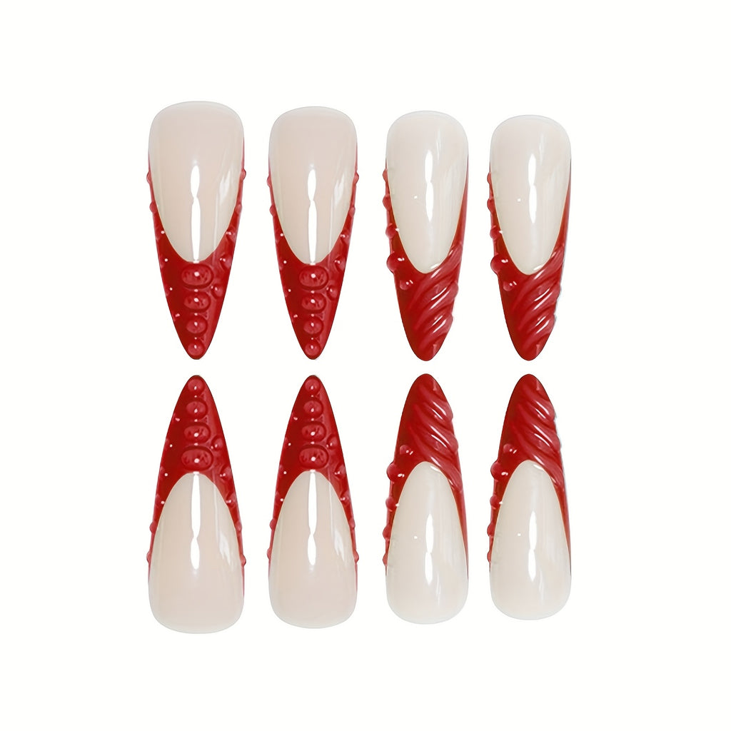 {Set of 24} Long Almond-Shaped False Nails